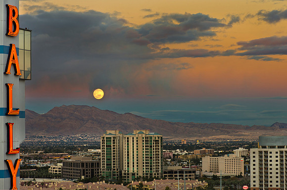 Out the Window from the Paris Hotel/Casino - Las Vegas Nevada