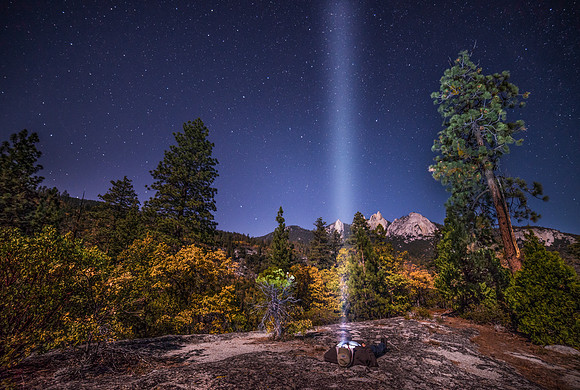 The Needles under a Half Moon - Tulare County California